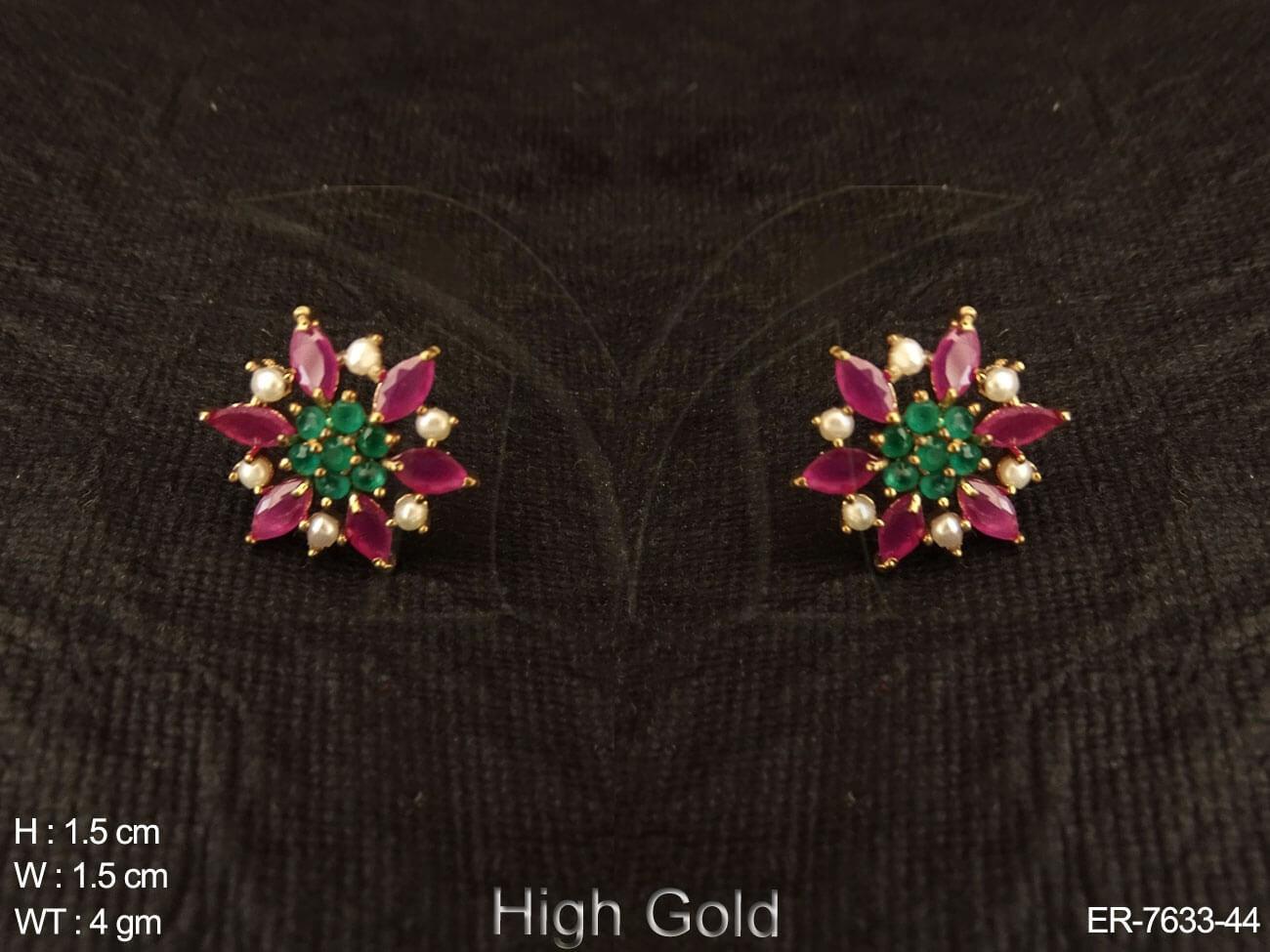 ER-7633-44-RUBY GREEN PEARL