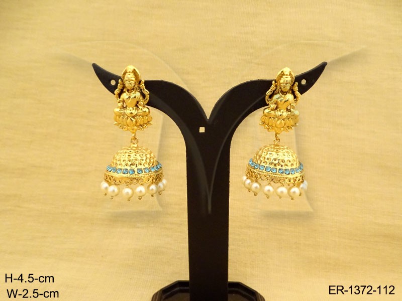 Temple Jewellery Earrings | Temple Jewellery | Coin Earrings | Laxmi ...