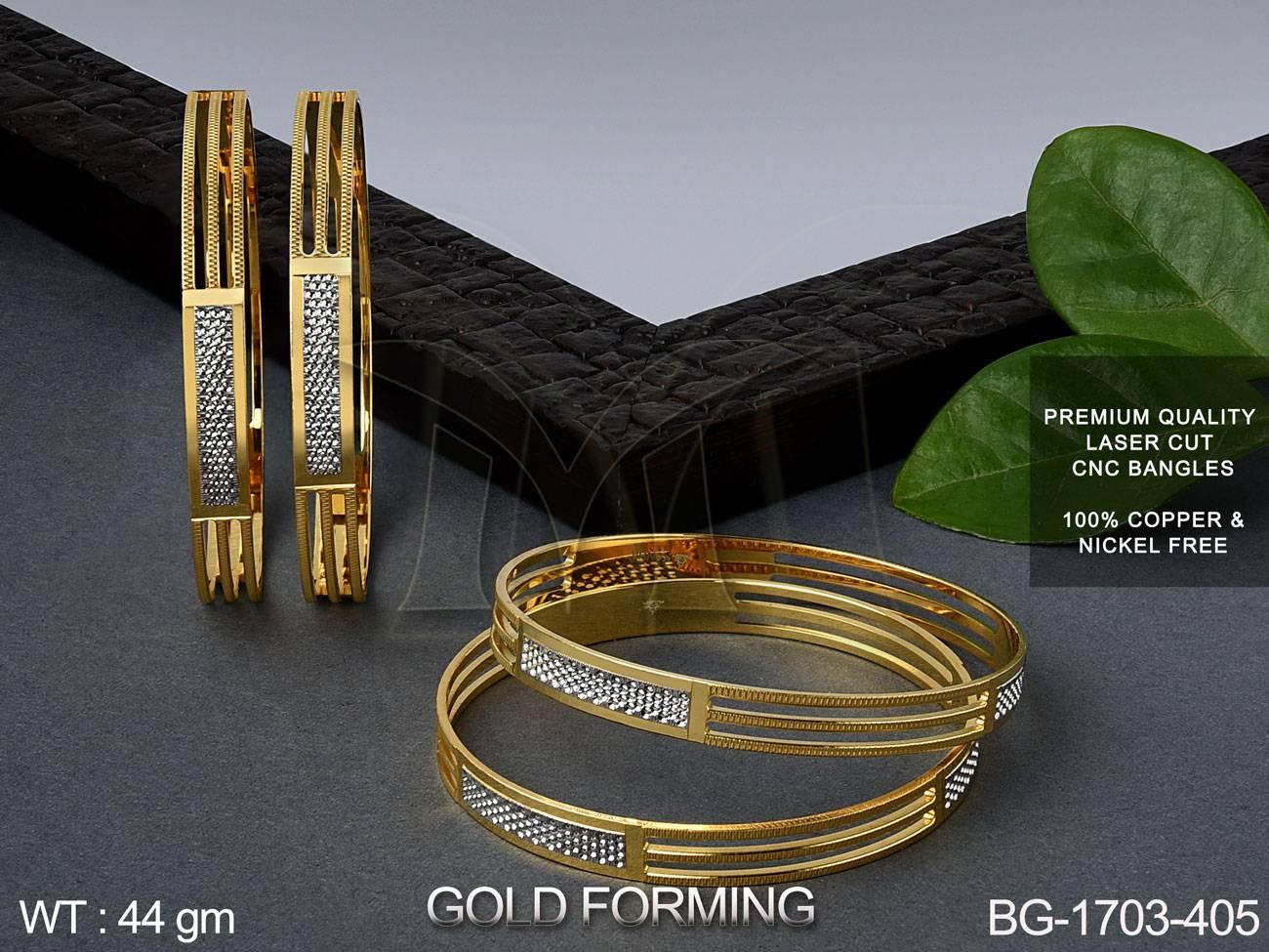 Gold Forming Polish Designer Laser Cut Beautiful CNC Bangles, BANGLES