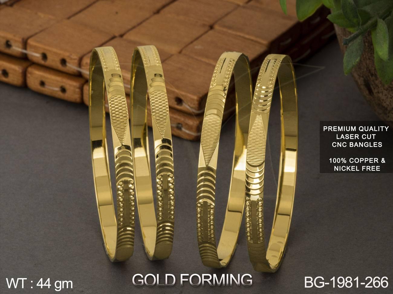 Designer Fancy Gold Forming Premium Quality Laser Cut CNC Bangles Set