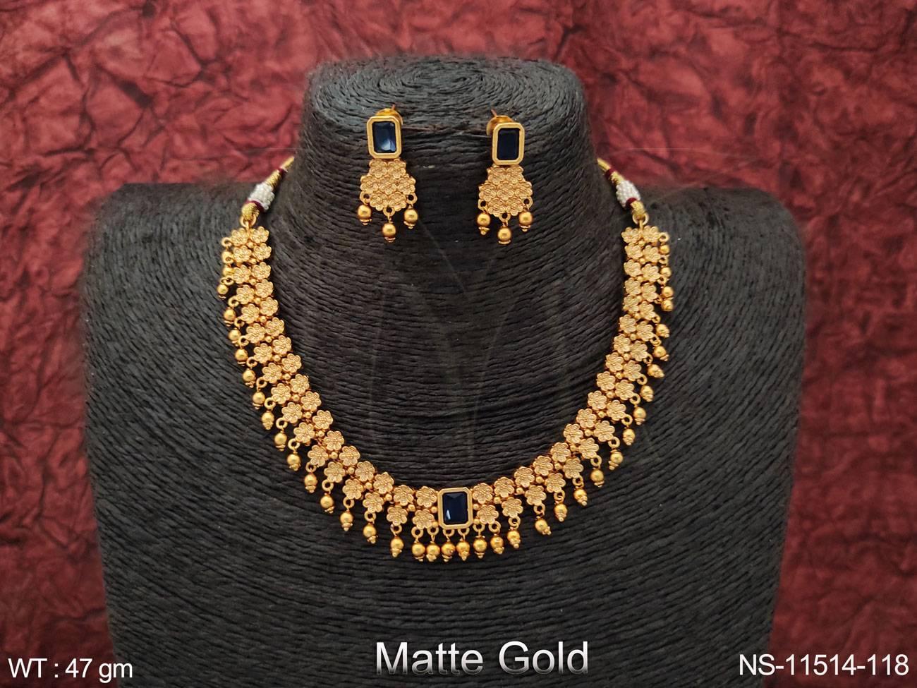 Pink Kemp Three Layer Necklace Set
