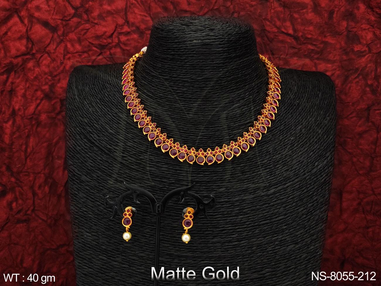 White Kemp Designer Necklace Set