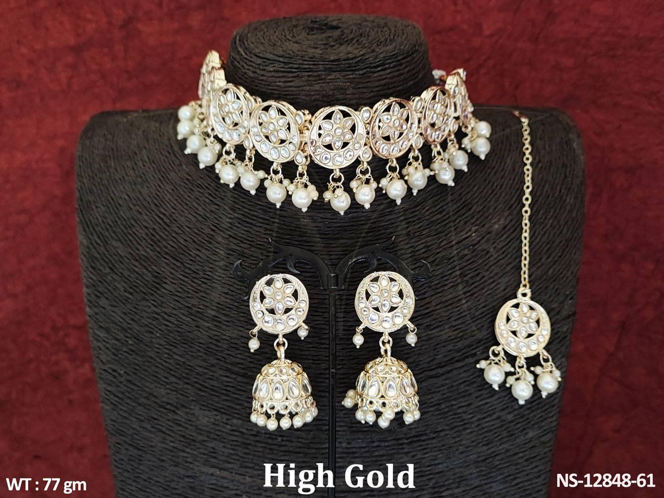 Antique Jewellery High Gold Polish Designer Wear Party Wear Antique