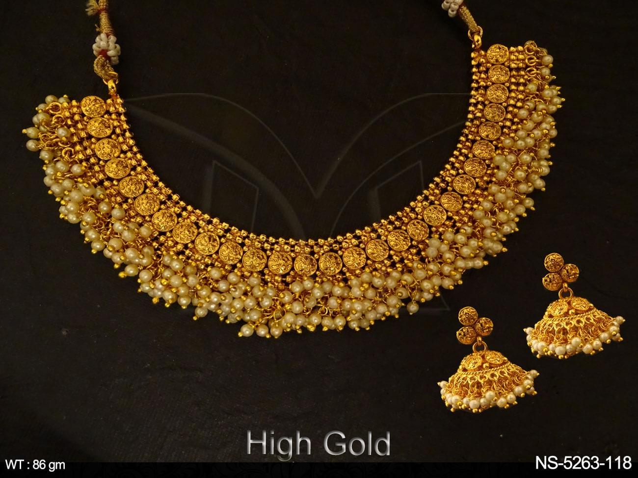 Lot OF pearl Moti Antique Gold Necklace - NECKLACE SETS - Copper and ...