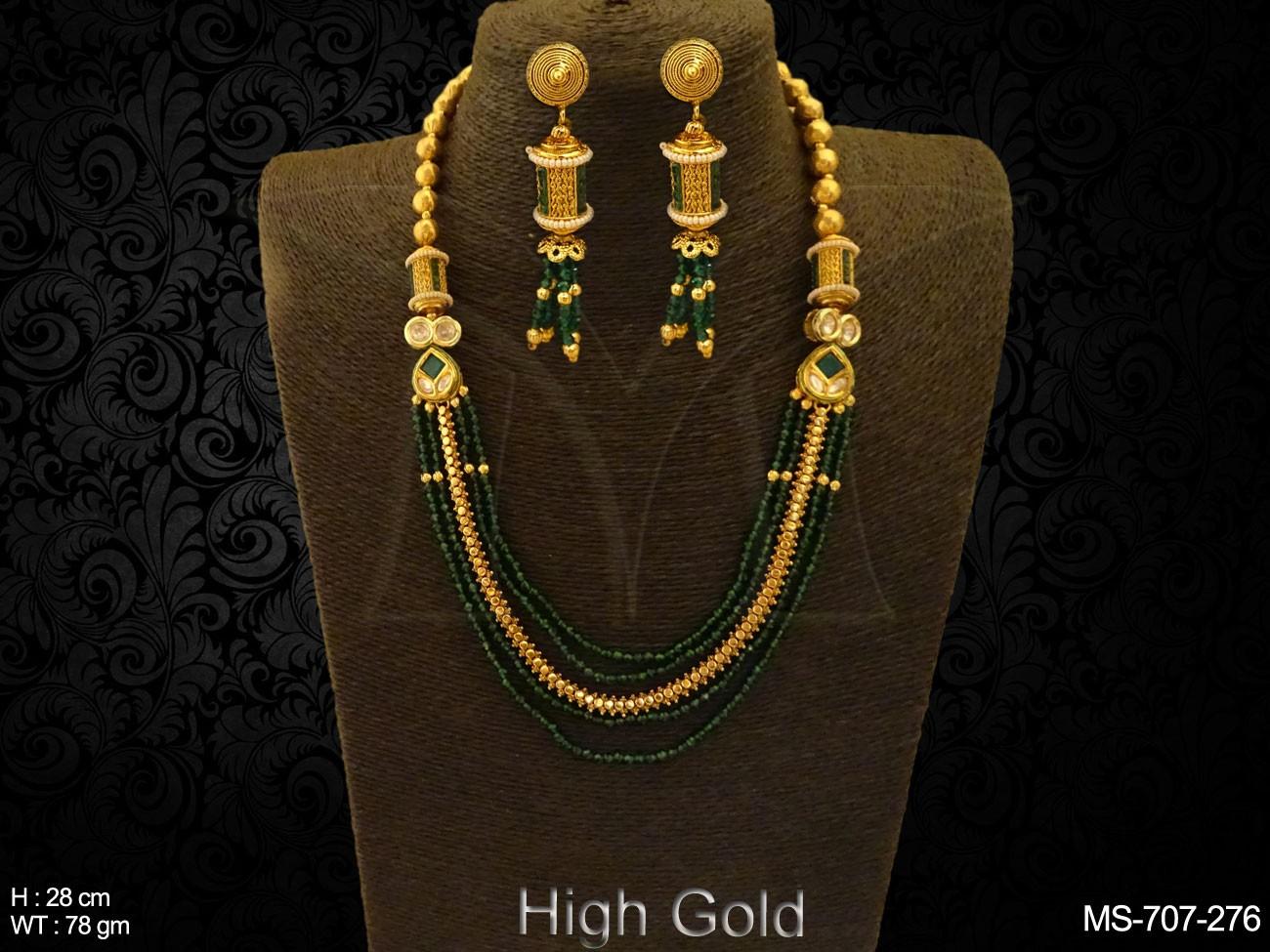 Delicate Multi chain Teaditional Mala Designer Jewellery Beaded