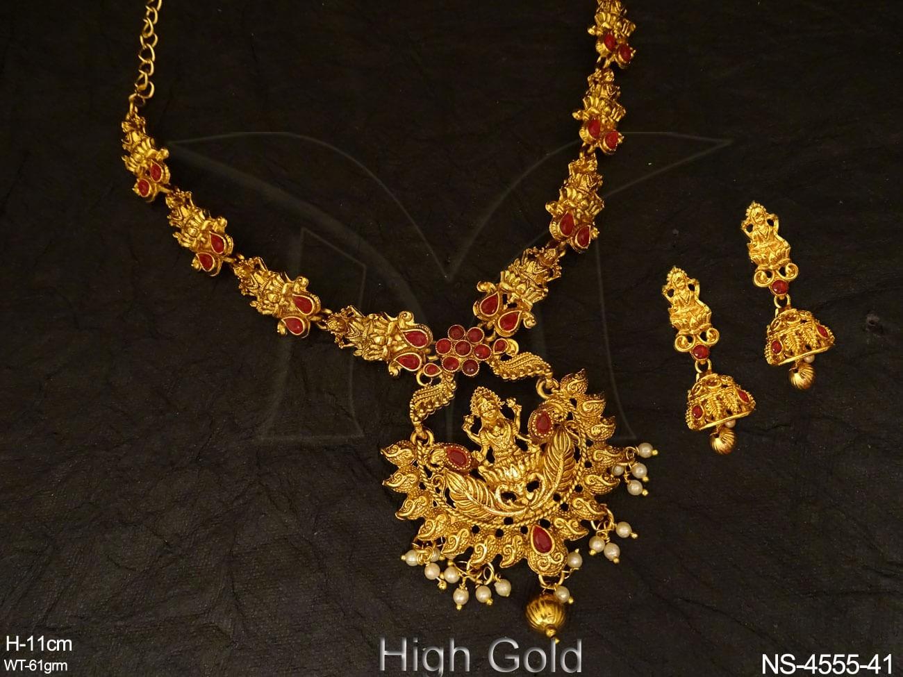 Leaf Style Temple Zinc Necklace Set NECKLACE SETS Zinc Necklace