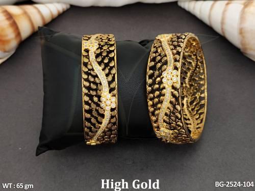 american-diamond-cz-jewellery-facny-design-high-gold-polish-2-pc-bangles-set