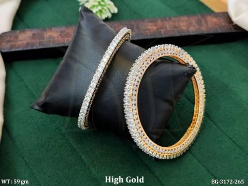 Trendy High Gold Diamond Bangles for Party Wear Stylish Outfit