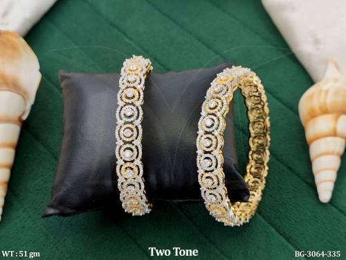 Premium Two Tone Party Wear Bangles for Women