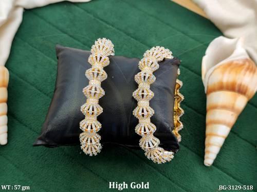 Elegant AD Stone Fancy Bangles Set for Women