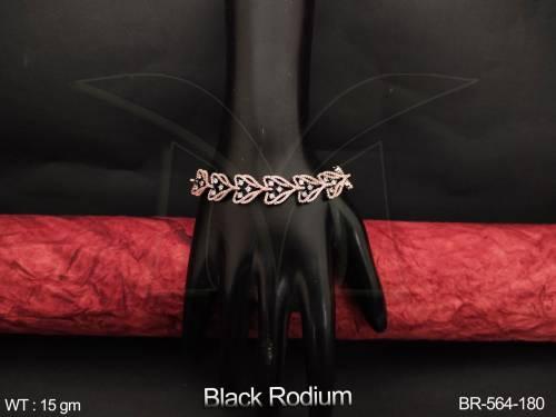 black-rodium-polish-beautiful-fancy-style-party-wear-american-diamond-designer-bracelet-