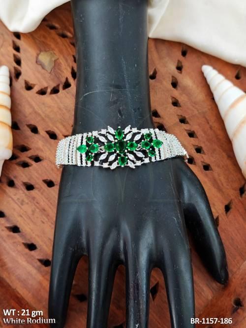 heavy-white-rodium-american-diamond-bracelet