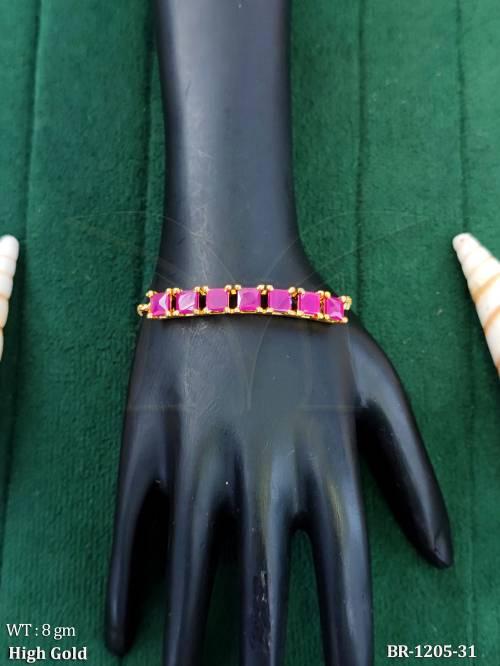 high-gold-finish-pink-stone-tennis-bracelet