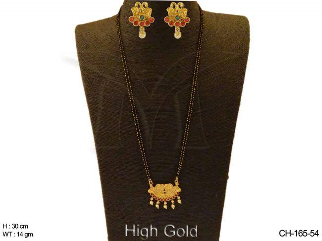 Winged Style Long Mangalsutra AD Chain