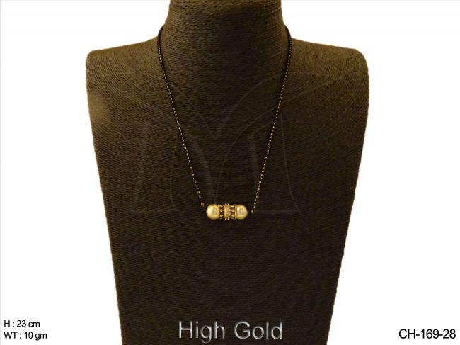 Dual Moti Style AD Mangalsutra Chain