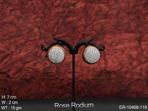 designer-fancy-style-rose-rodium-polish-party-wear-cz-american-diamond-earring-tops