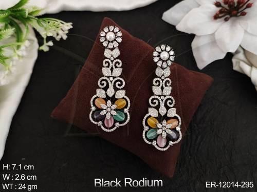 black-rodium-polish-fancy-flower-design-full-cz-ad-stones-american-diamond-long-dangler-earring