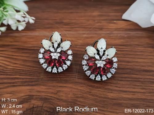 cz-ad-jewelry-black-rhodium-polish-designer-wear-beautiful-fancy-style-cz-ad-tops-studs-earrings
