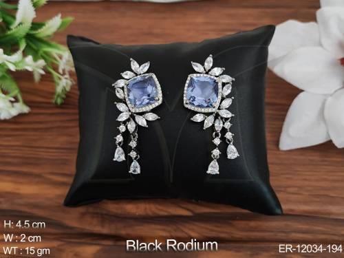 cz-ad-jewelry-black-rodium-polish-designer-party-wear-fancy-wear-cz-ad-earrings