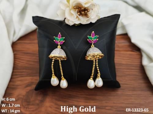 designer-north-style-high-gold-polish-party-wear-ad-jhumka-earrings-