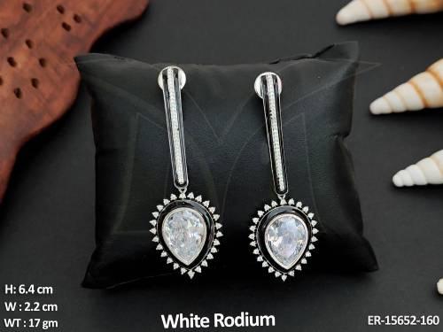 stunning-american-diamond-jewellery-white-rodium-polish-party-wear-earrings-new-designer
