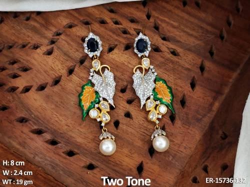 ad-cz-stone-two-tone-polish-fancy-design-earrings-