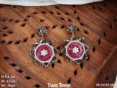 american-diamond-two-tone-polish-fancy-style-earrings-
