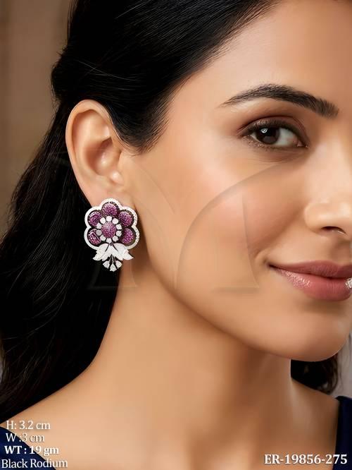 elegant-black-rhodium-flower-ad-earrings-for-women