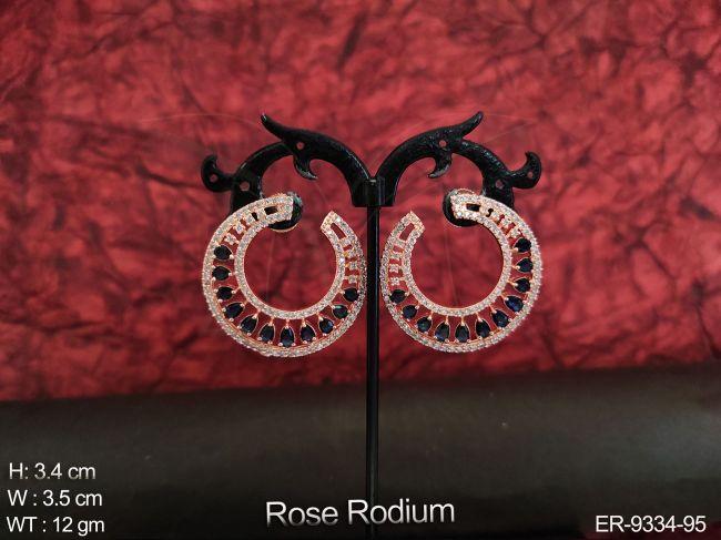 Designer Fancy Style Cz / Ad Stones Party wear Beautiful Earring / tops — ER-9334-95