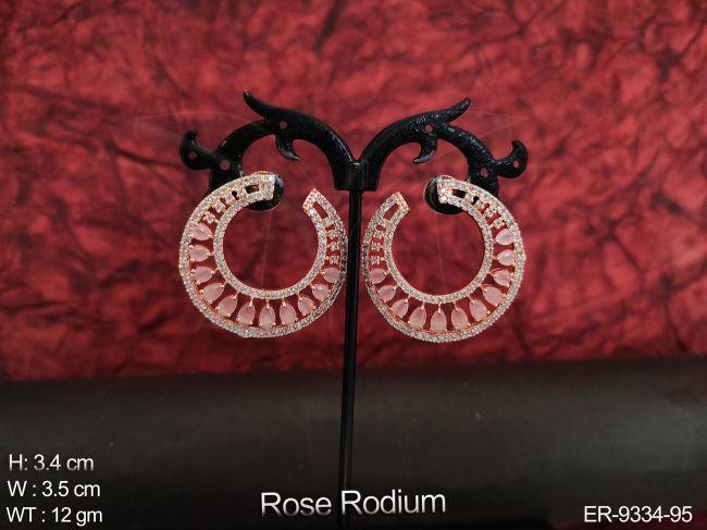Designer Fancy Style Cz / Ad Stones Party wear Beautiful Earring / tops — ER-9334-95