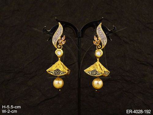 triangular jhumki ad earrings