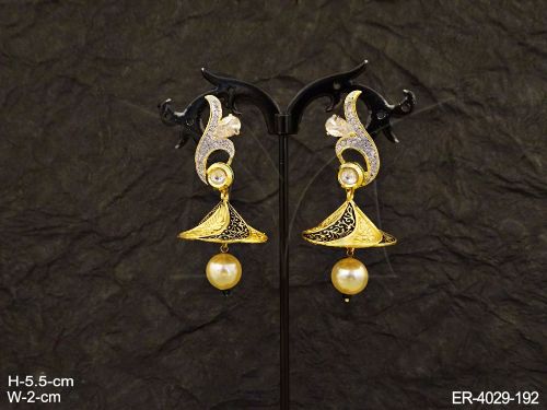 cone shape jhumki ad earrings