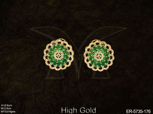 flowery shape ad online earrings detail