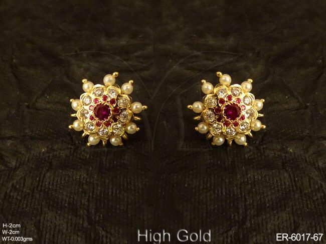 Cup Style Sunflower AD Earrings