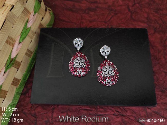 designer fashion c/z full with stones beautiful ad party wear earrings tops / studs