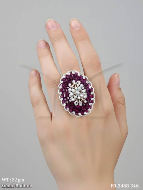 fancy-designer-ad-finger-ring-with-pearl-floral-design