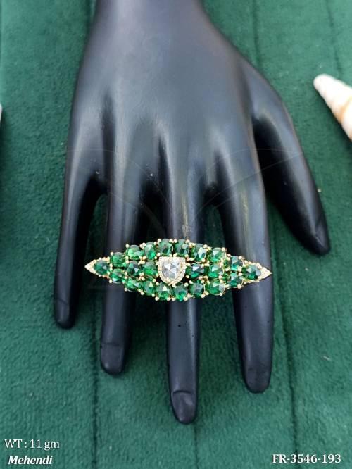 luxury-mehendi-finish-american-diamond-finger-ring