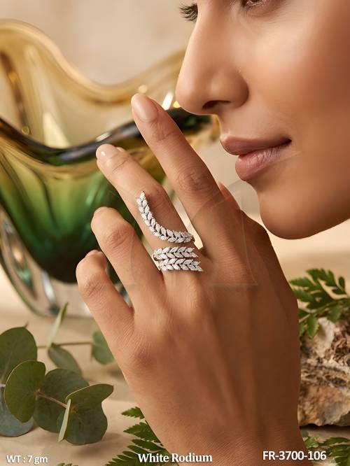 leaf-design-american-diamond-finger-ring