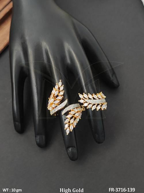Designer Marquise Leaf Pattern Statement Ring