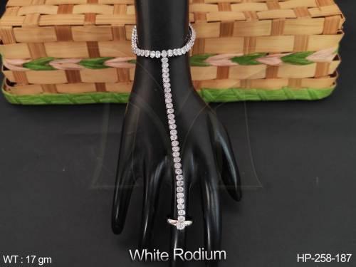 white-rodium-polish-fancy-style-party-wear-american-diamond-haath-paan