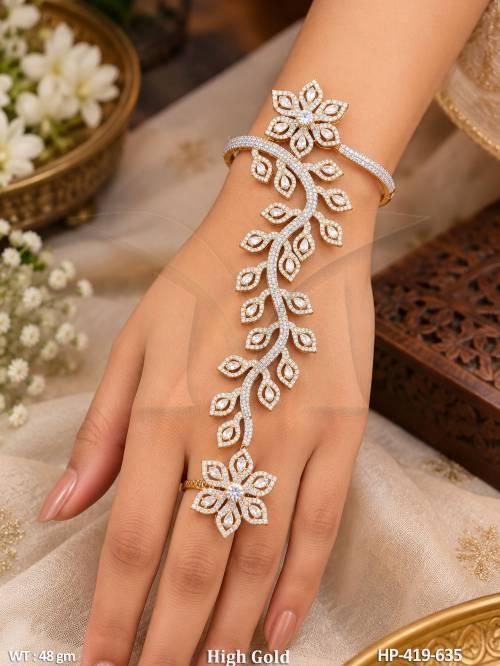 High Gold Floral Designer Haath Paan