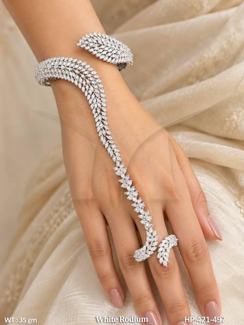 White Rodium Leaf Design Fancy Haath Paan