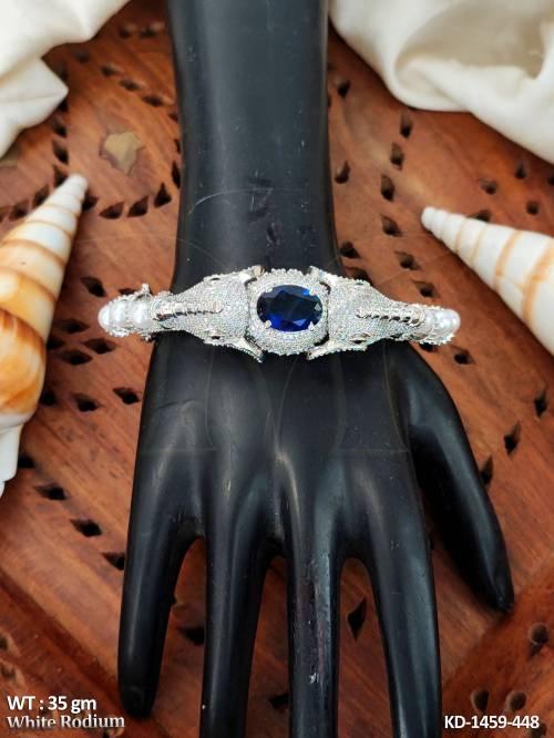 American Diamond Designer Kada with Full  Stone — KD-1459-448