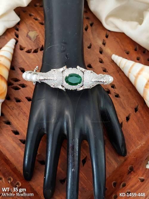 American Diamond Designer Kada with Full  Stone — KD-1459-448