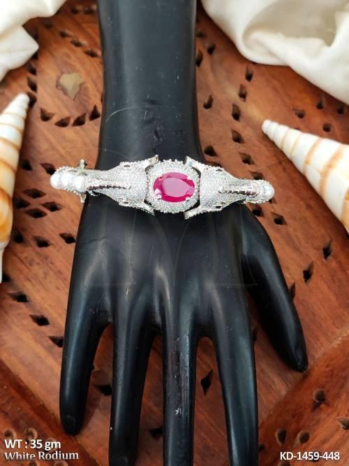American Diamond Designer Kada with Full  Stone — KD-1459-448
