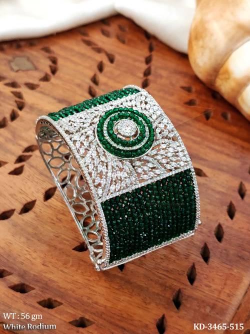 Elegant Heavy Look American Diamond Kada — KD-3465-515