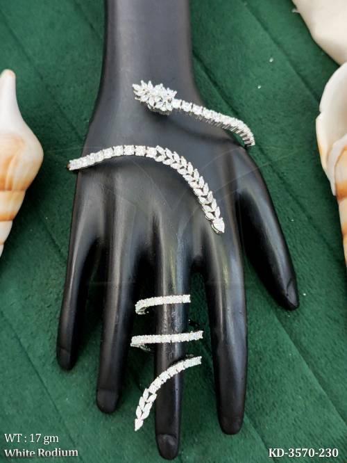 Elegant American Diamond Open Kada