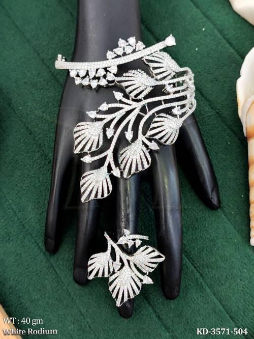 Premium Designer Kada with AD Stone Work