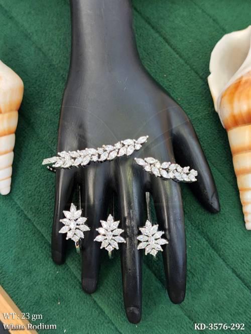 Floral Design AD Kada Bracelet for Women
