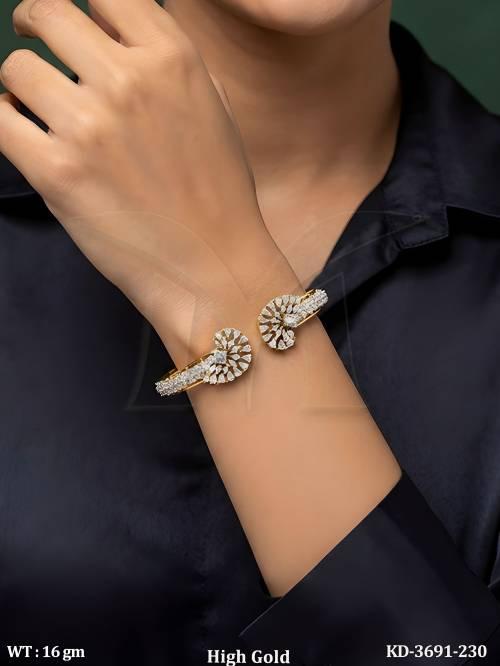 High Gold American Diamond Designer Kada for Women